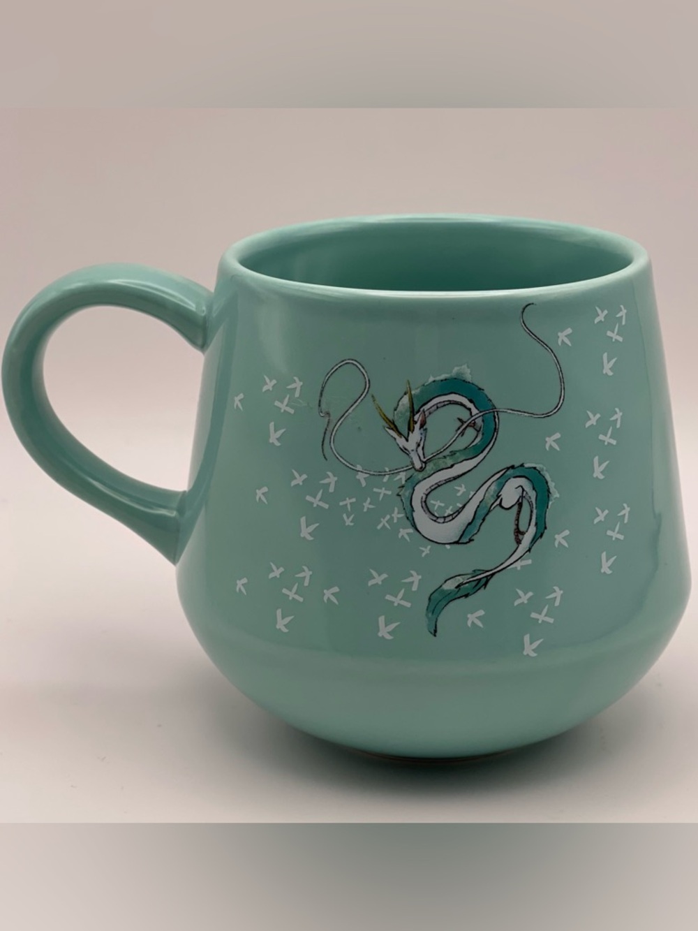 Studio Ghibli Spirited Away Haku Dragon Mug Teal Ceramic Anime Cup 2001
